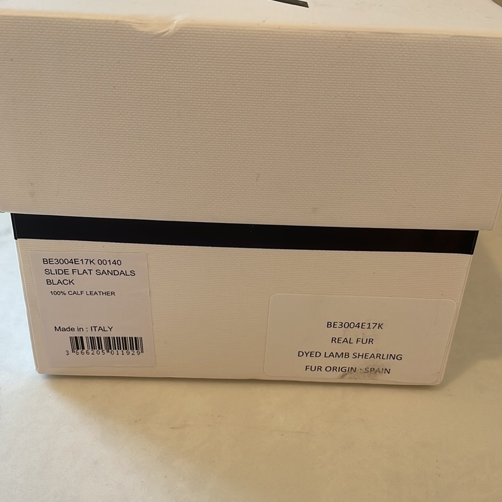 Givenchy Black Shearling Monogram Flat Slides Siz… - image 6